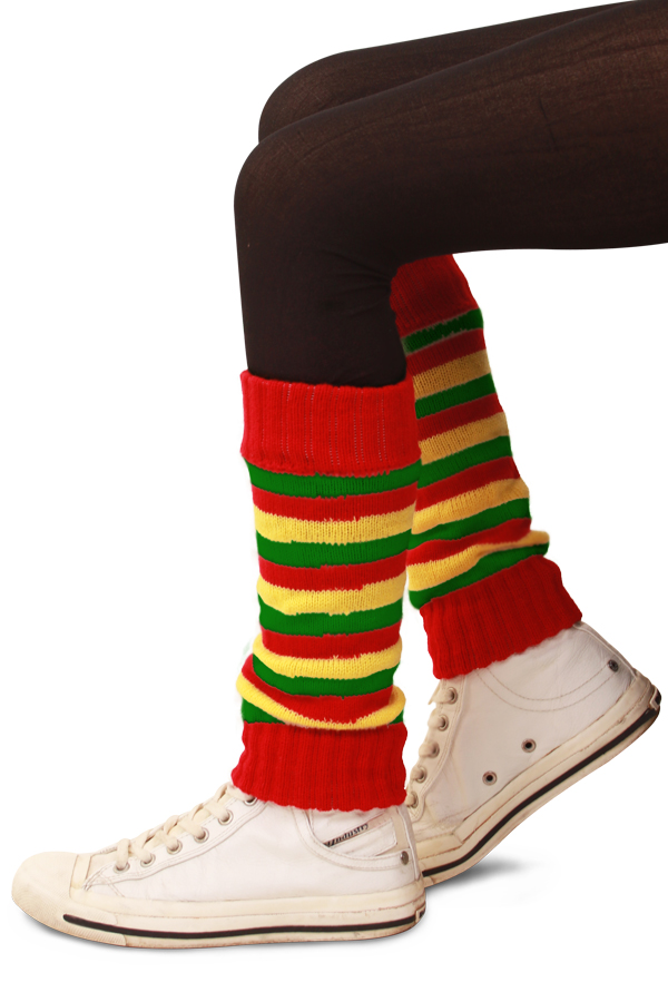Legwarmers children red/yellow/green