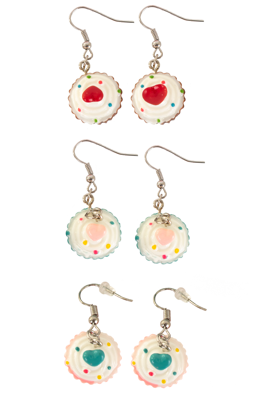 Earrings cupcake 3 assassortiment