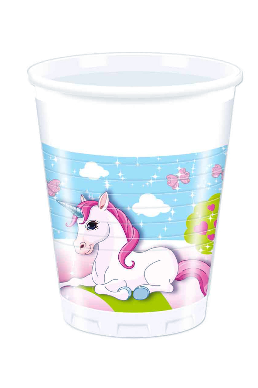 Cups Unicorn 200 ml per 8