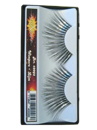 False eyelashes black and silver