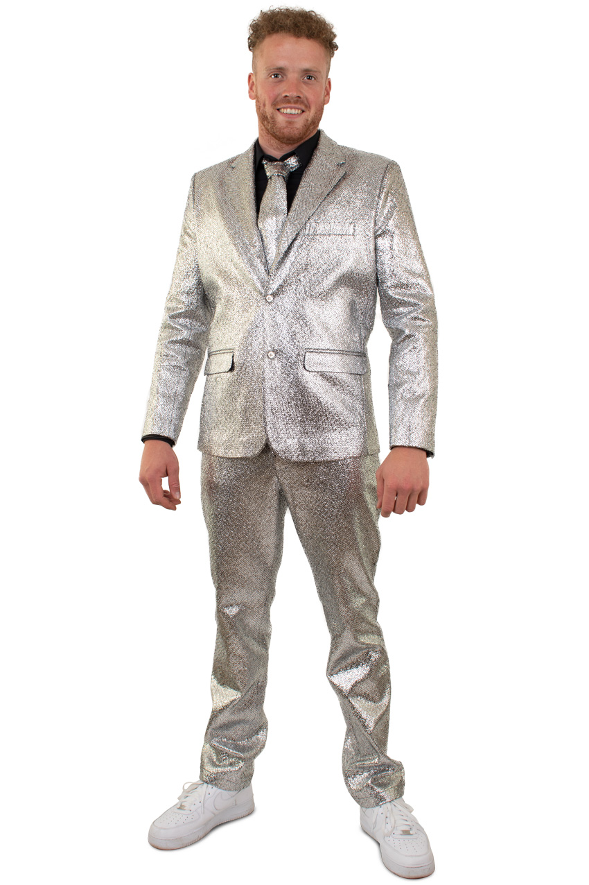 Silver metallic suit 
