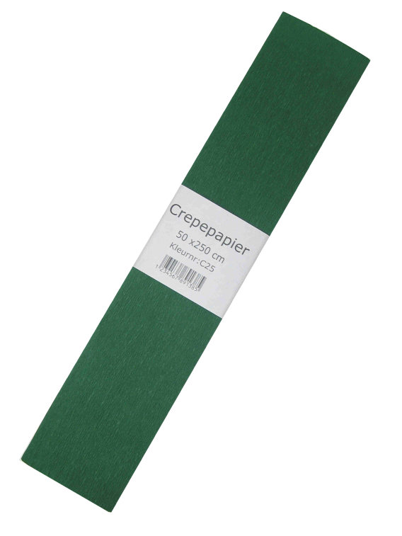 Green crepe paper 250 x 50 cm