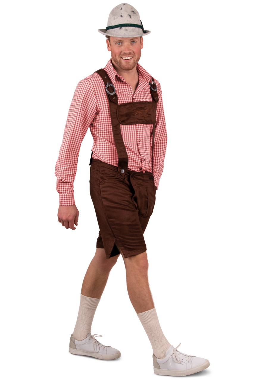 Tyrolean blouse red/white men