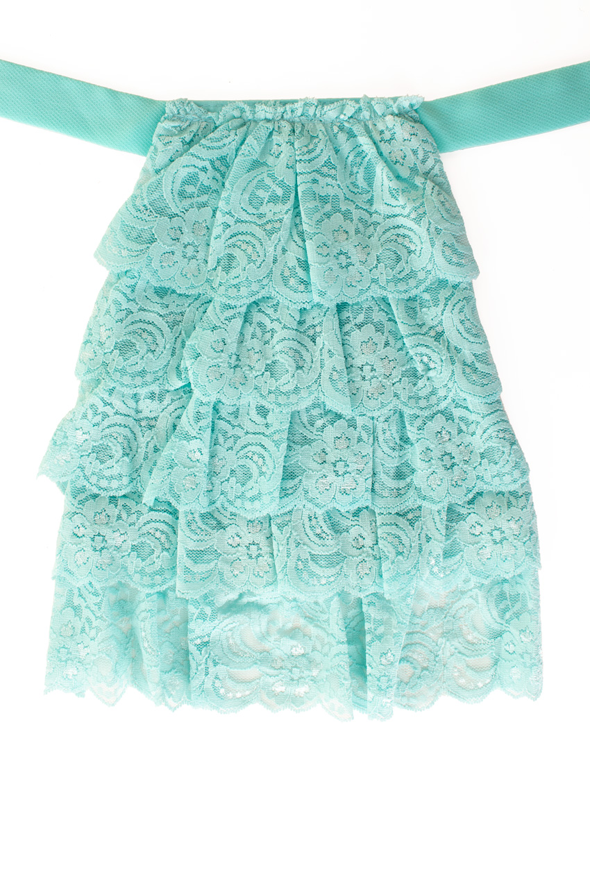 Jabot lace luxury turquoise