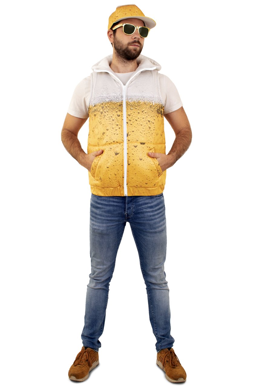 Body warmer beer print