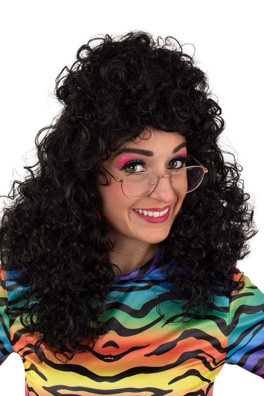 Wig Lola long curly black