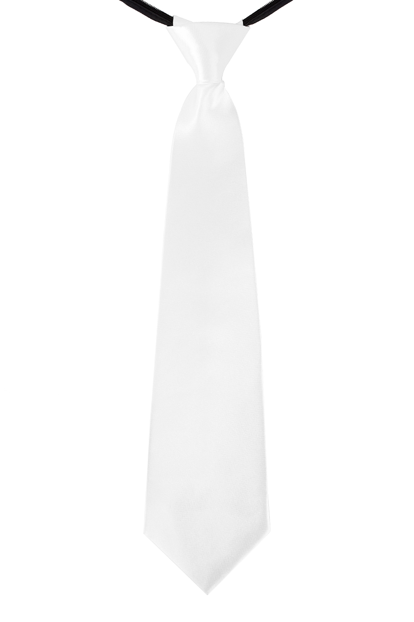 Necktie white 10 x 40 cm