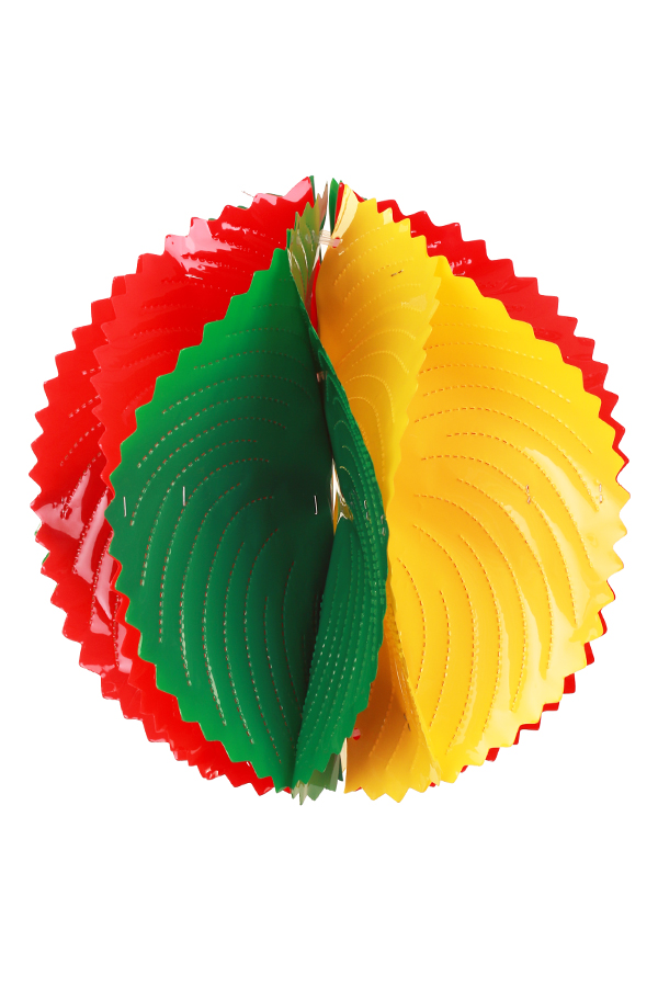 PVC decoration ball red/yellow/green 20 cm. FIREPROOF