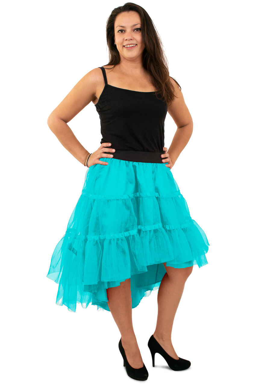 Petticoat sloping turquoise adults one size