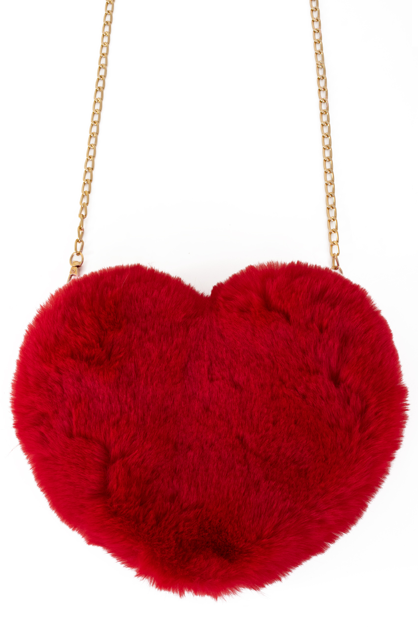 Bag plush heart red