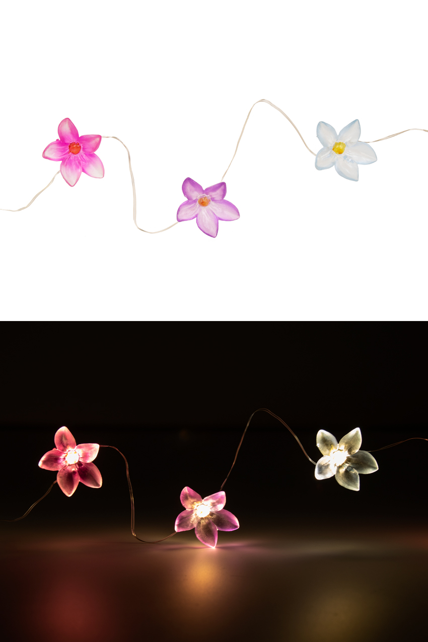 Led lighting cord flowers battery 2 x CR2032