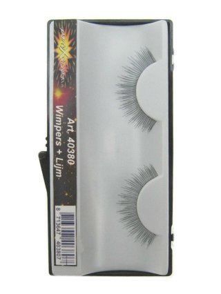 False eyelashes black pointy fine