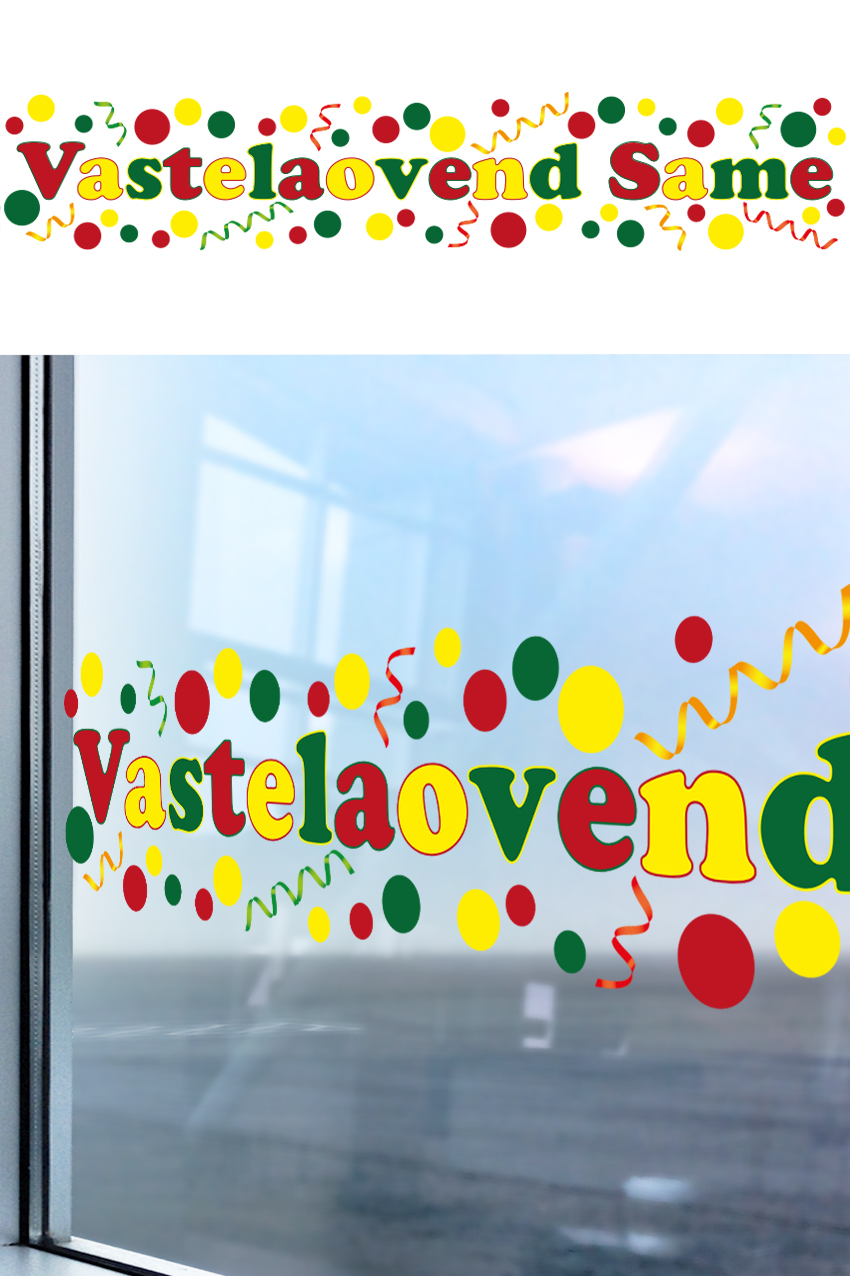 Adhesive Vastelaovend same 130 x 25 cm