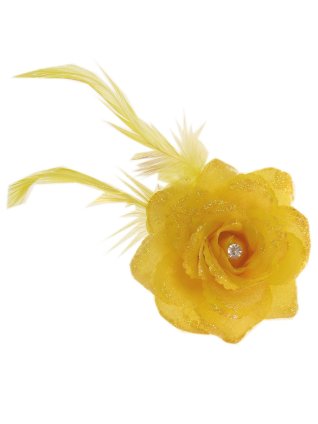 Yellow flowers on pin / rubber band