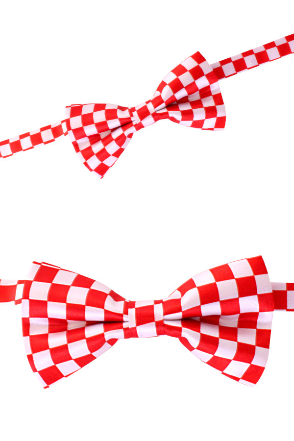Brabant luxury bow red / white checkered
