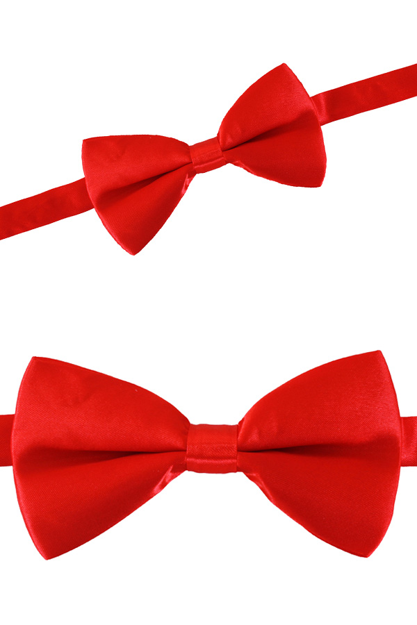 Satin bowtie deluxe red size 12 x 6.5 cm