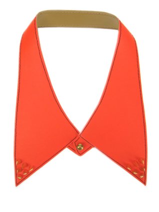 Collar with studs fluor orange