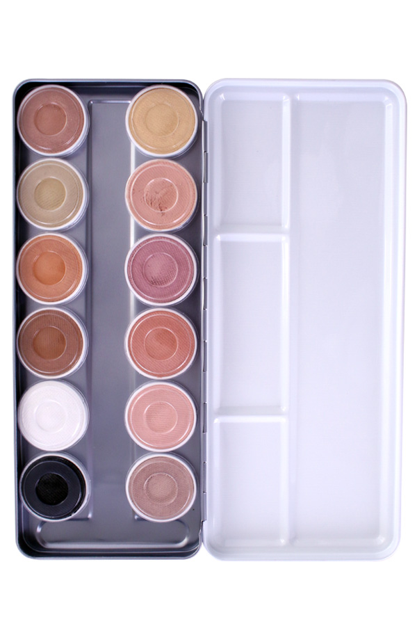 Aqua Face- and Bodypaint palette 12 colours SKIN TONE 139-63.8