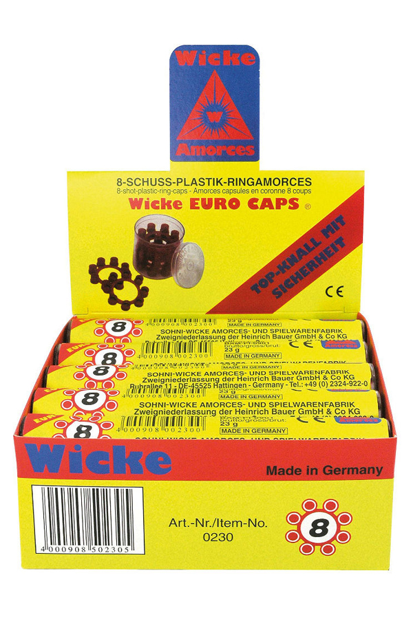 Ammorces 8 shots 300 rings in a box