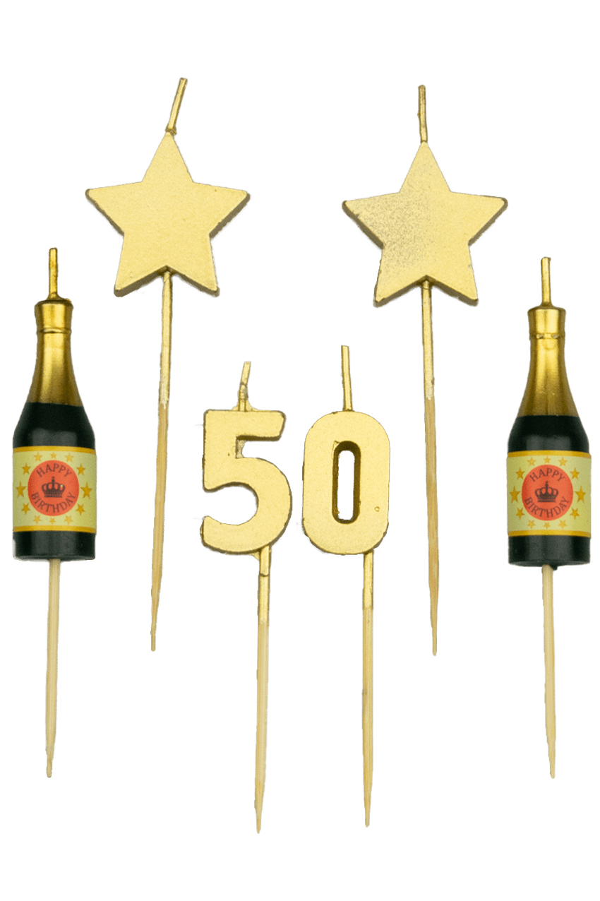 Party cake candles 50 years