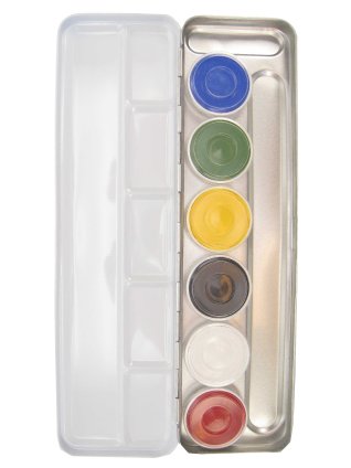 Aqua Face- and Bodypaint palette 6 BRIGHT colours 139-63.1