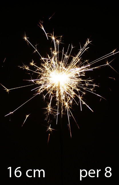 Stars 16 cm per 8 

Weight: 16 grams
Fireworks category: Cat.F1
Gunpowder weight: 12 grams