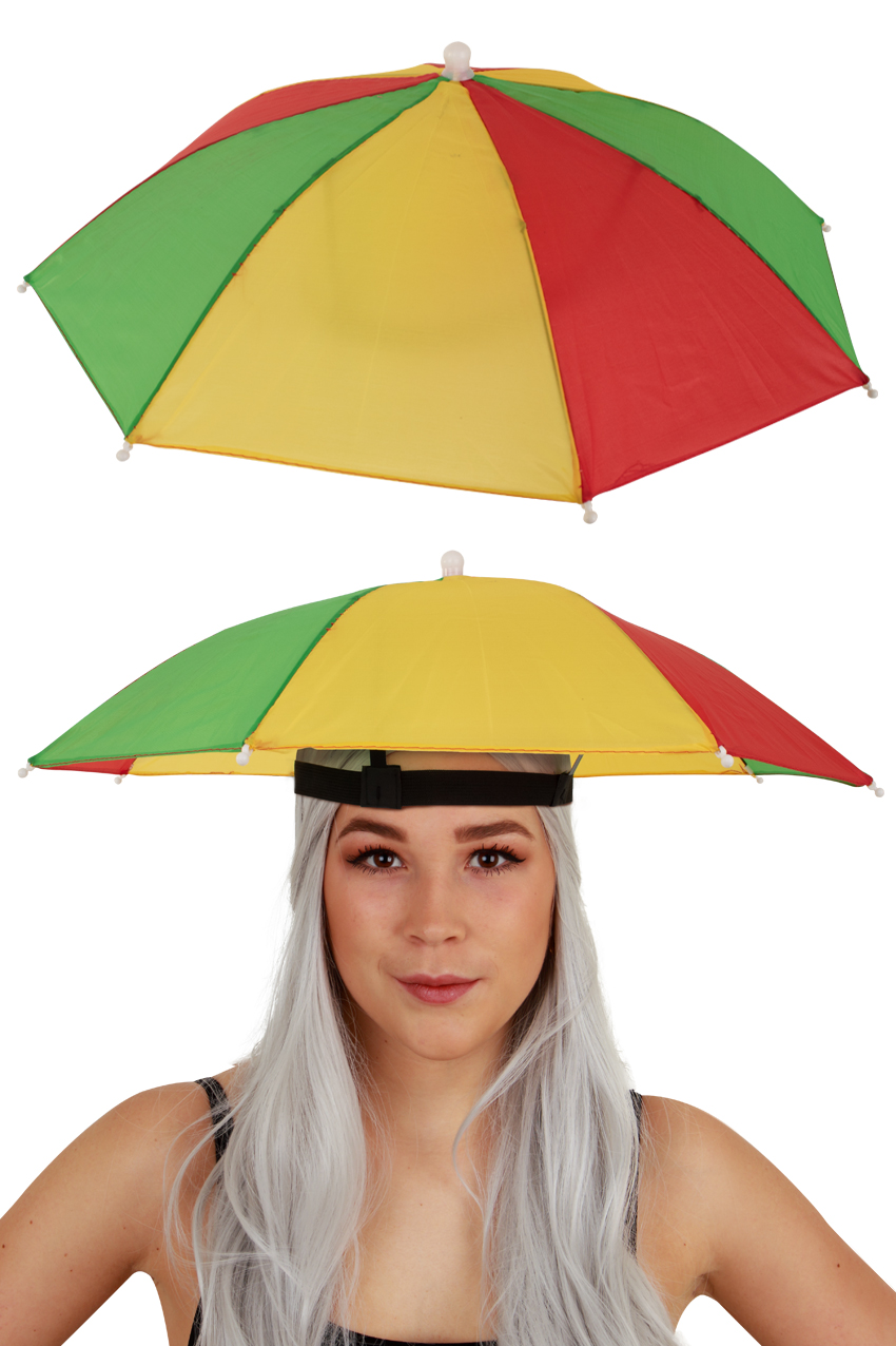 Head umbrella red yellow green 