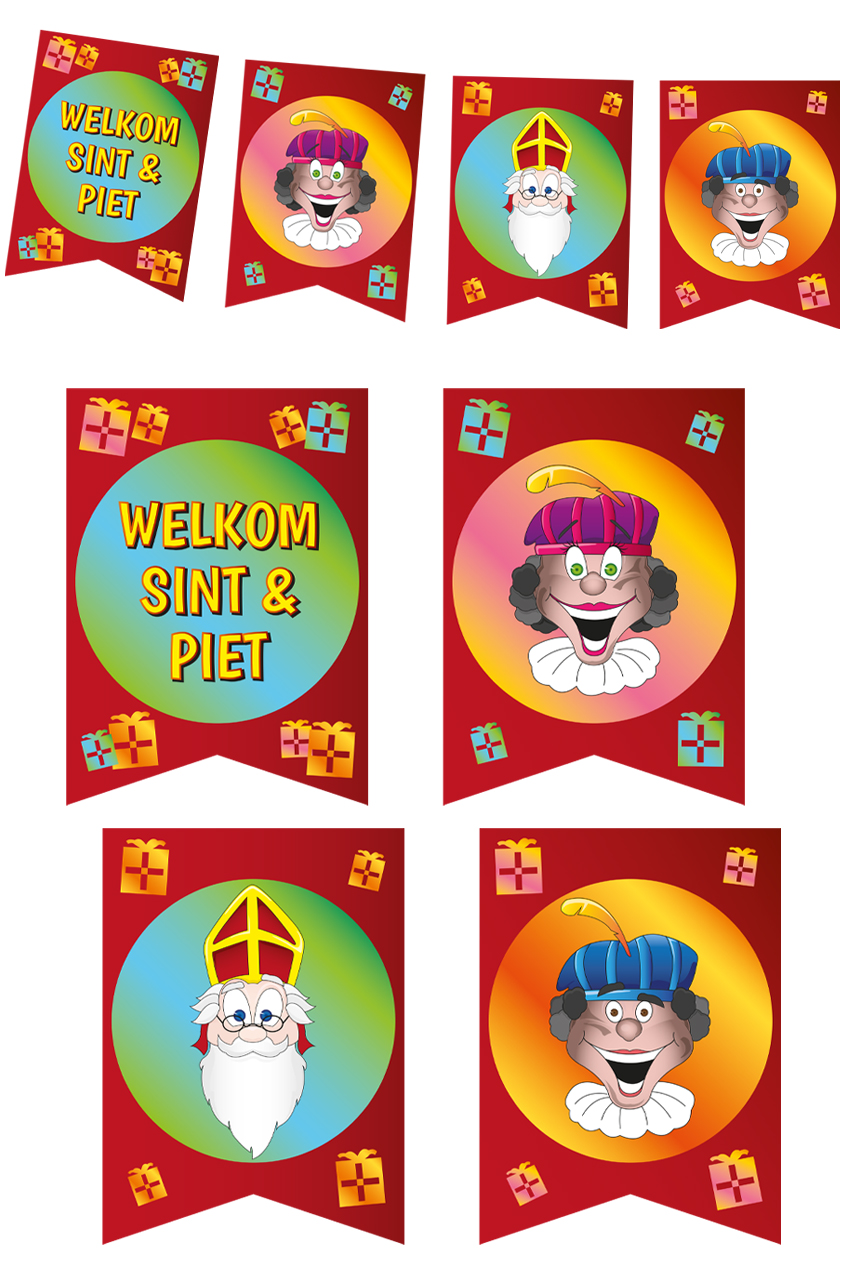  flag banner Welkom Sint en Piet