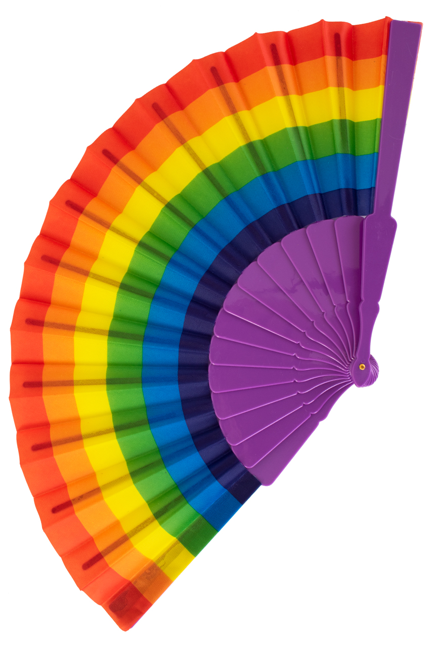 handfan rainbow colours