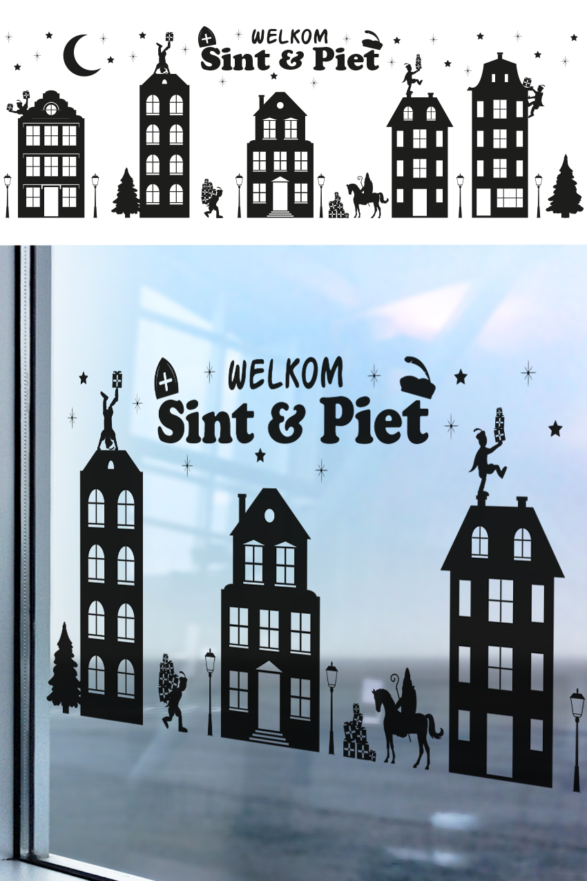 Adhesive welcome sint and piet