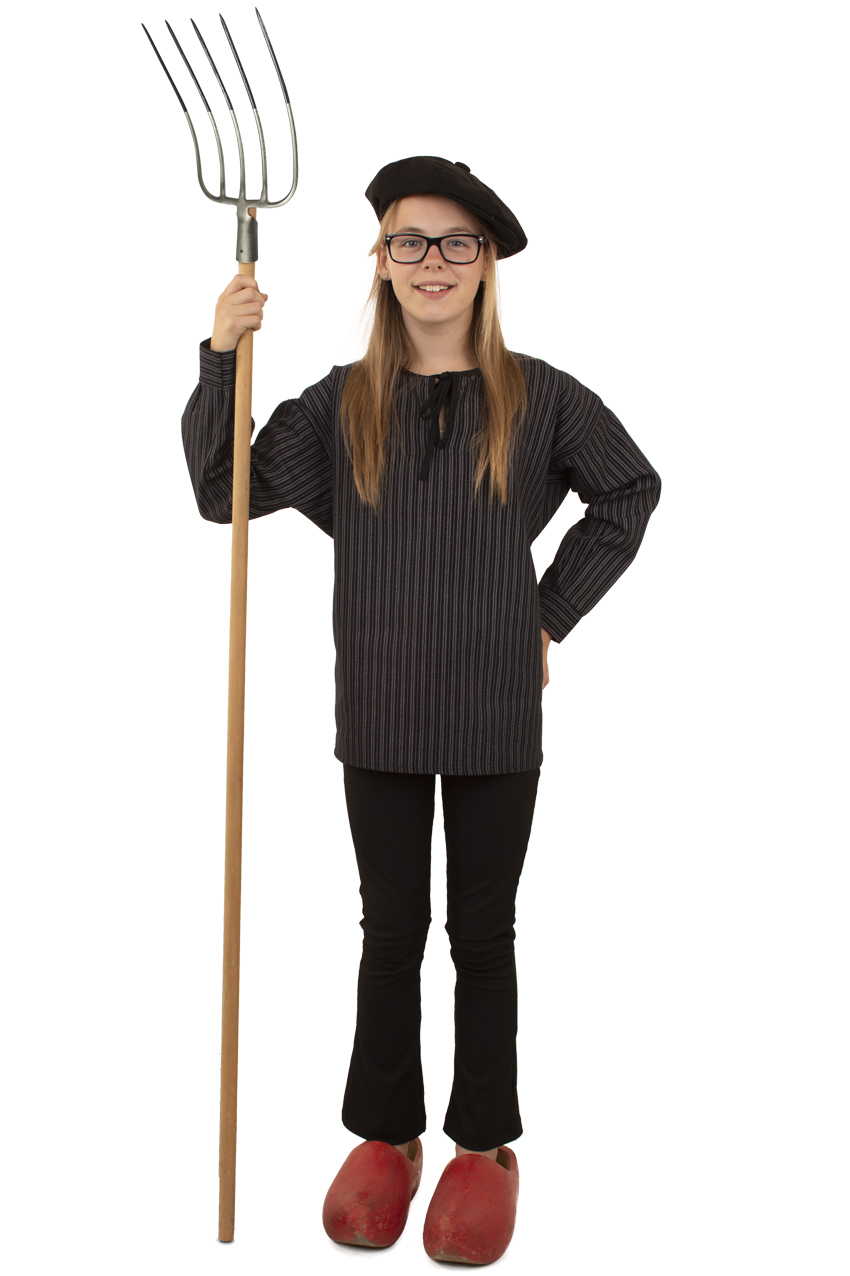 Black and grey smock