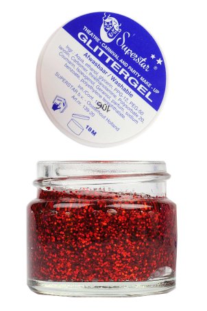 Red glitter gel skin and hair 15 ml Superstar