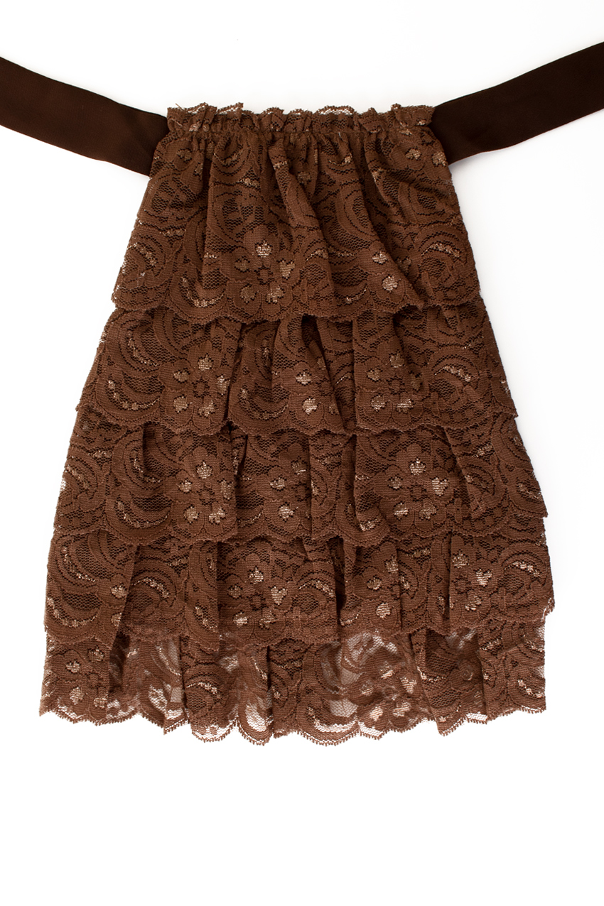Jabot lace luxury brown