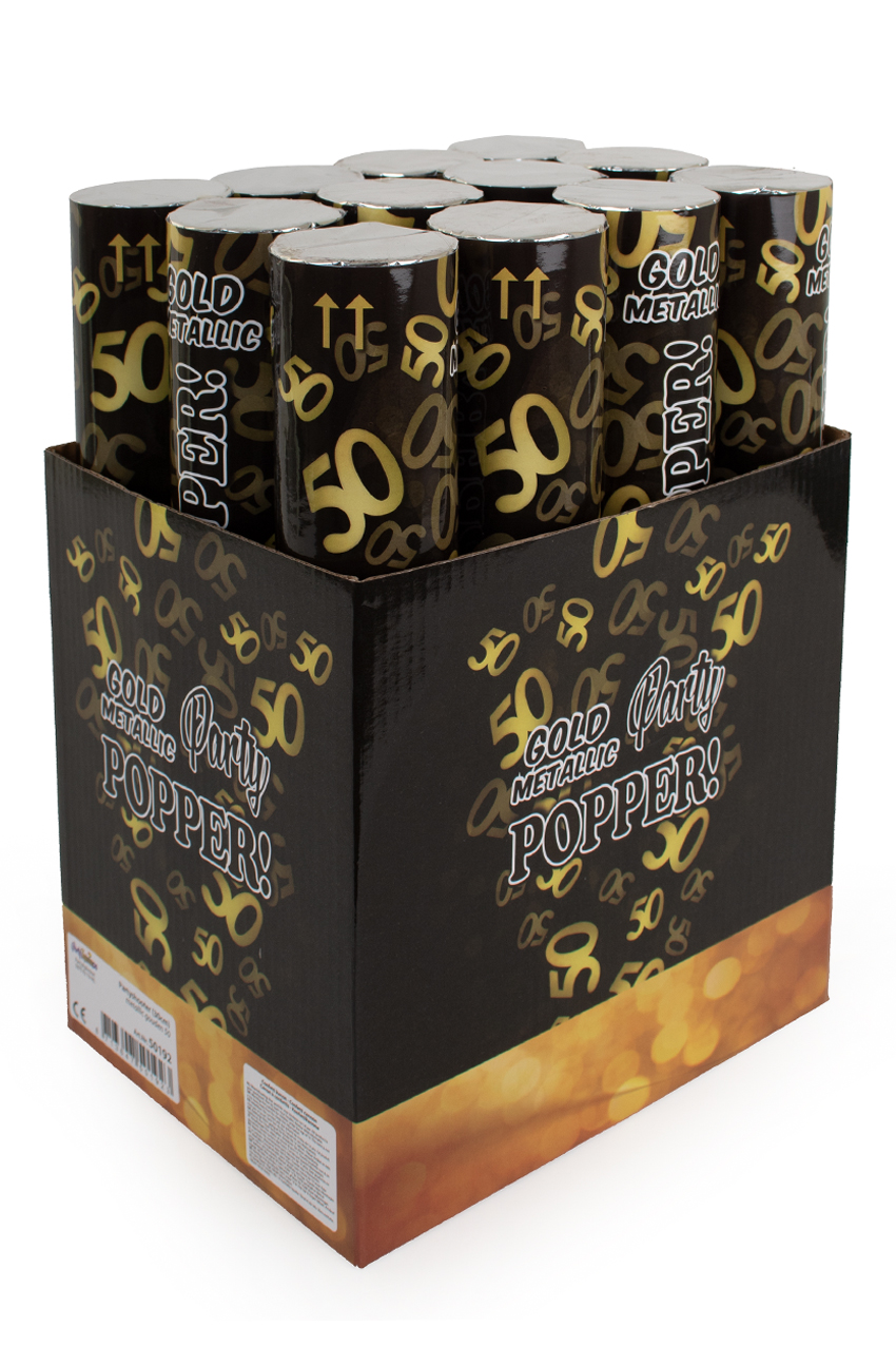 Confetti shooter 30 cm gold with. 50 confetti
