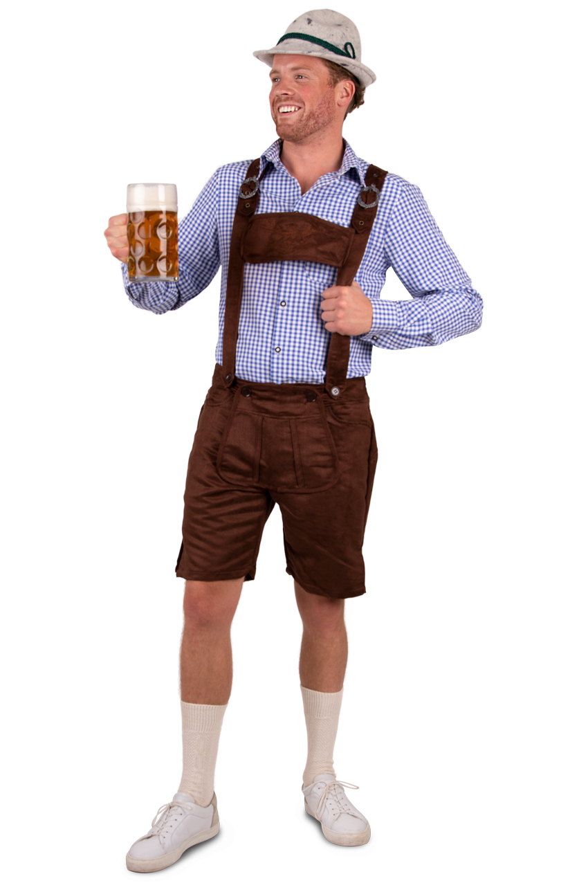 Tyrolean blouse blue/white men