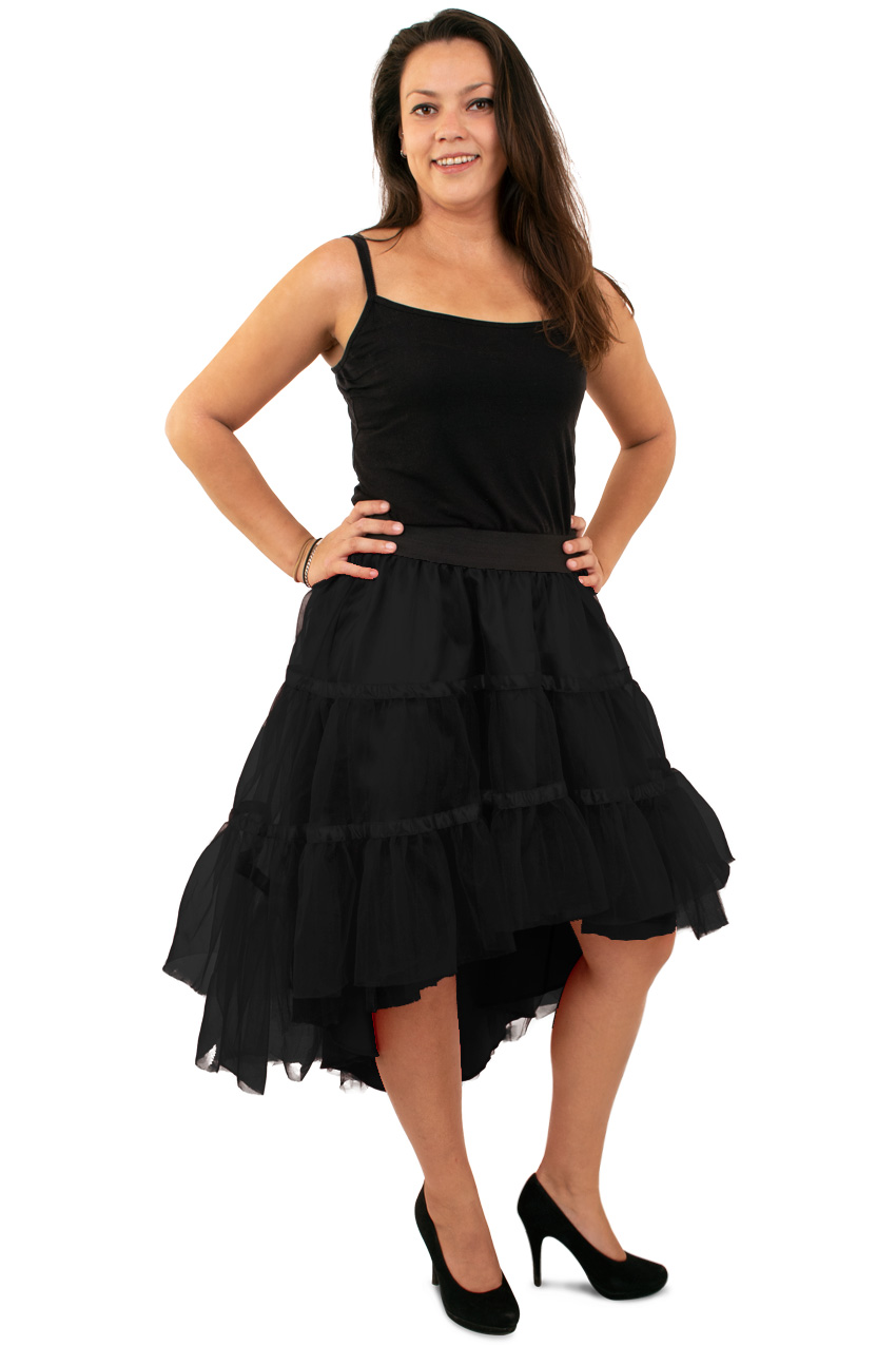 Petticoat sloping black adults one size