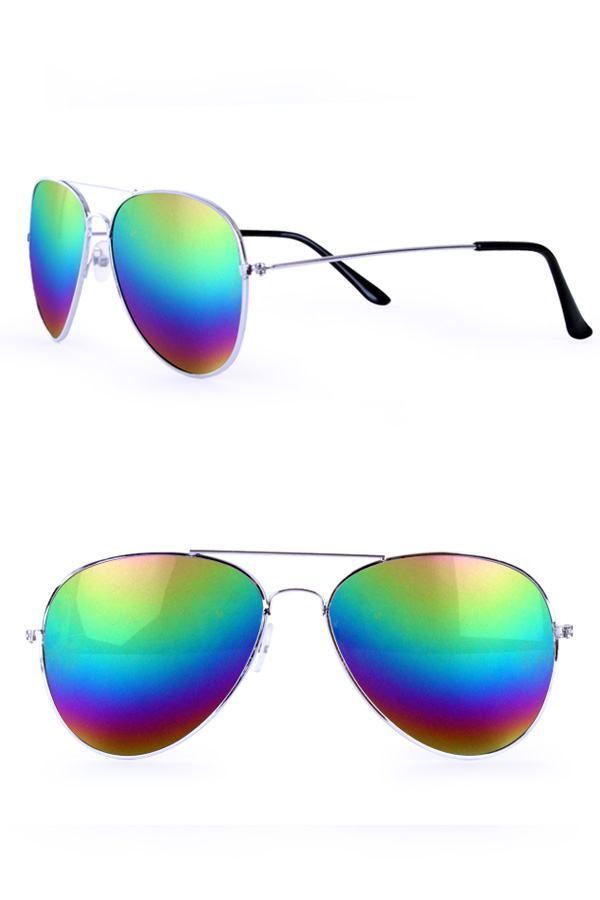 Aviator Glasses oil / mirror rainbow
