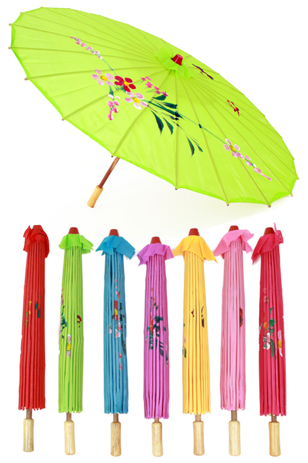 Chinese umbrella with print deluxe  +/- 83cm diameter