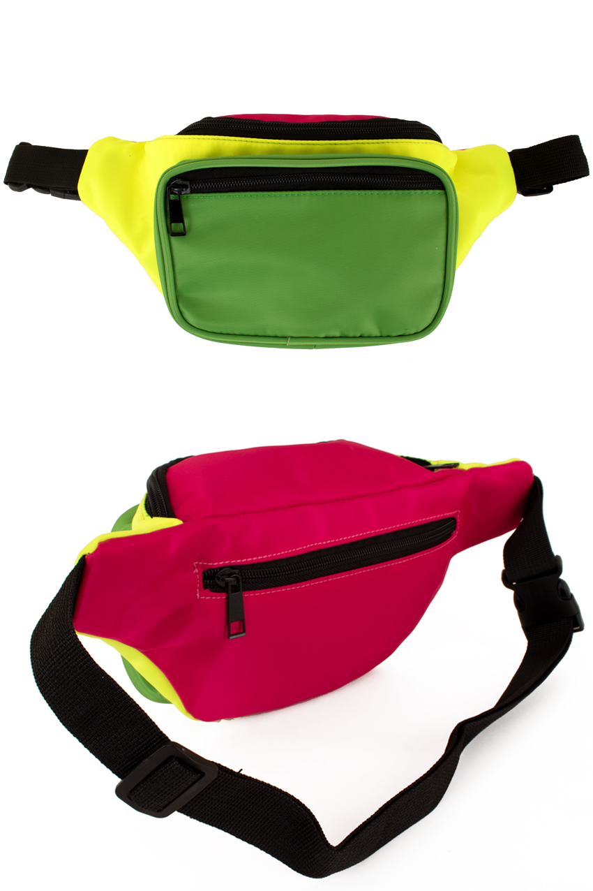 Fanny pack pink yellow green