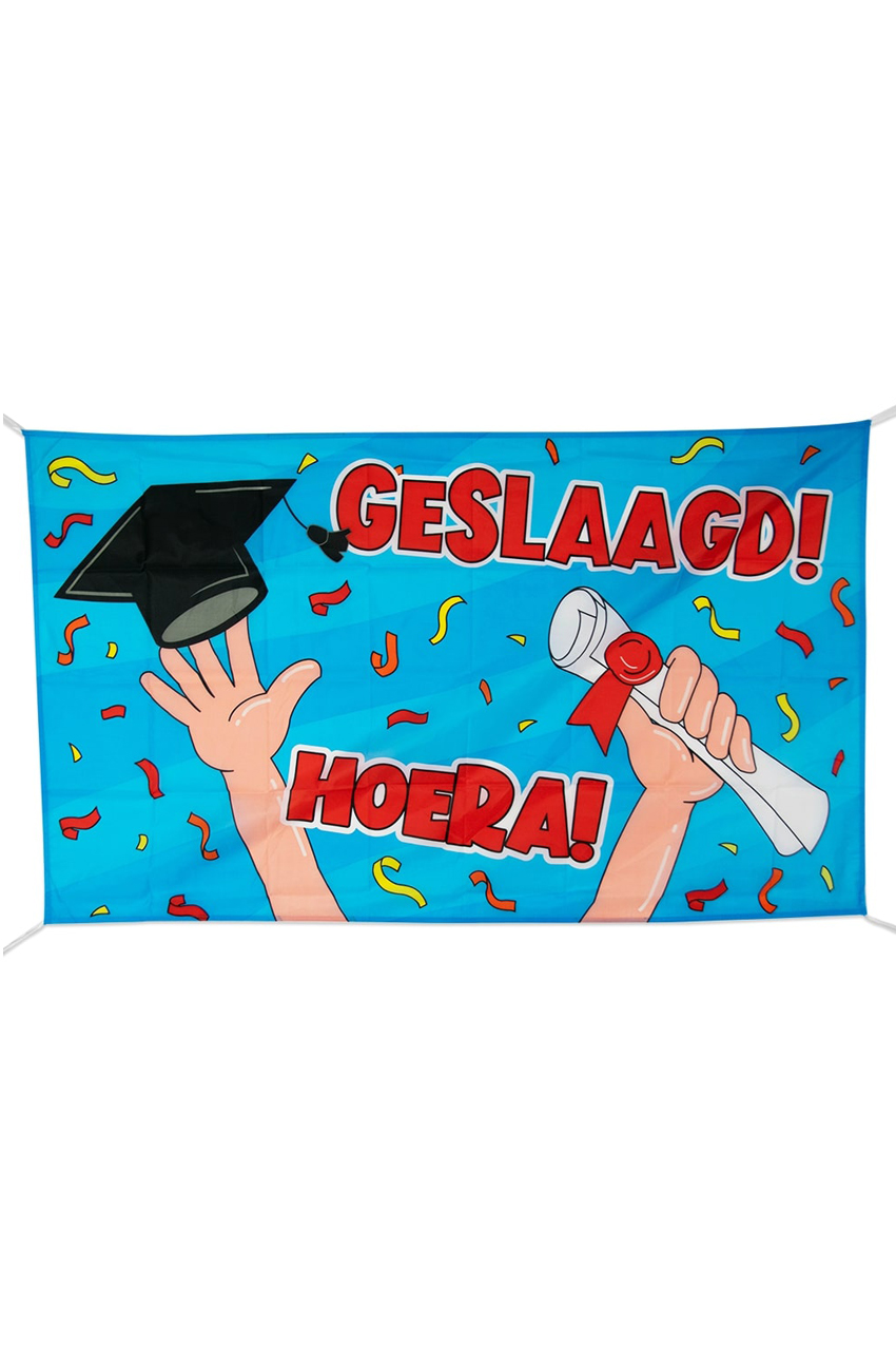 Gevelvlag 90 x 150 cm Geslaagd cartoon