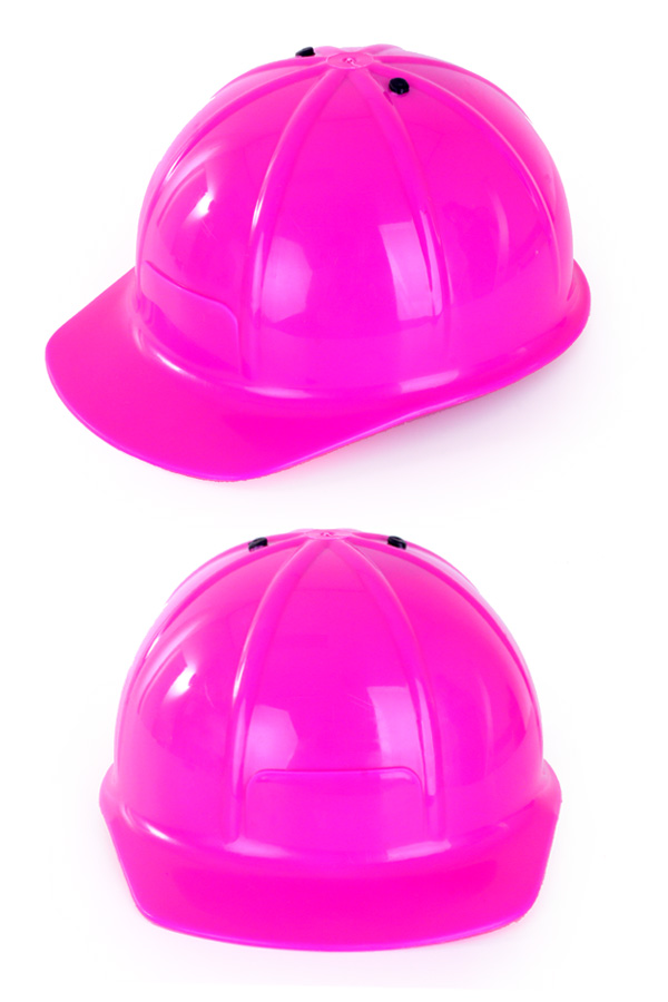 Plastic construction helmet pink