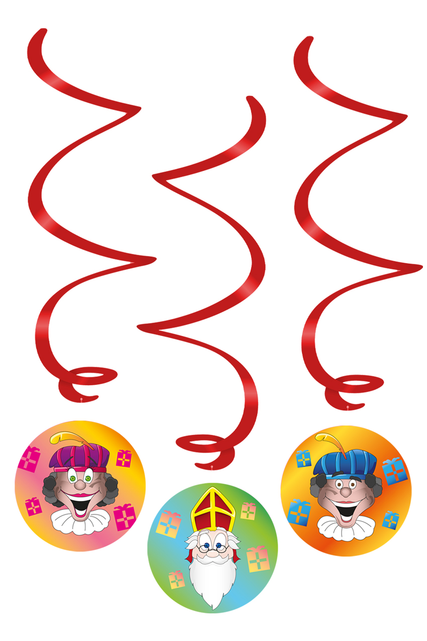 Swirl decoration x 3 Welkom Sint en Piet