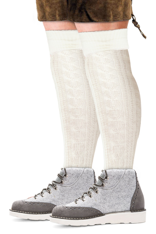 White Tyrolean socks