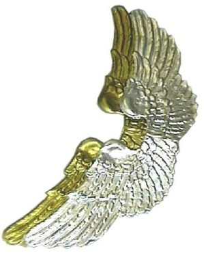 Large angel's wings plastic gold and silver assorted 