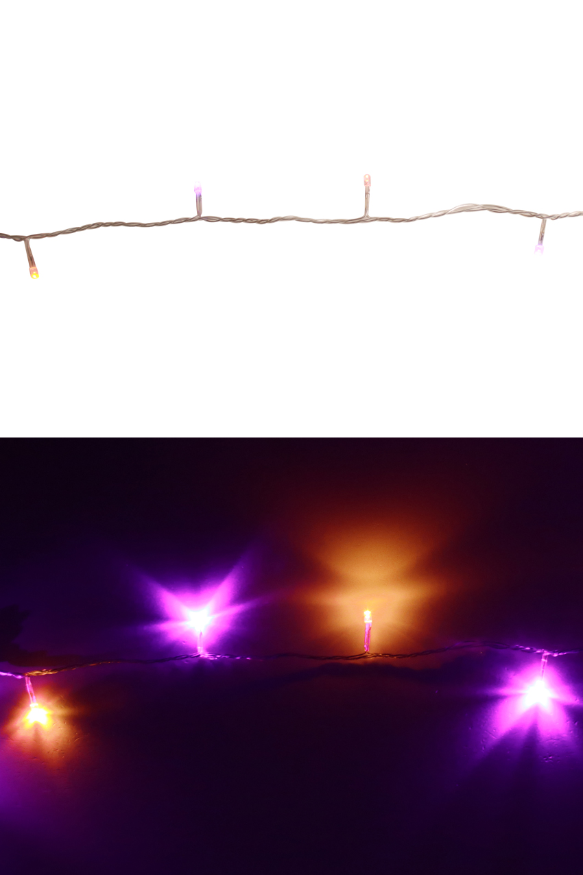 Lighting cord orange purple 42 light