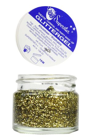 Gold glitter gel skin and hair 15 ml Superstar