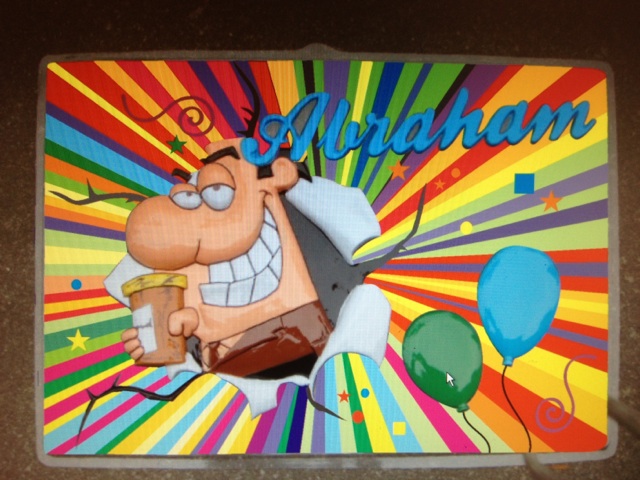 Plastic wall decoration Abraham 60 x 40 cm