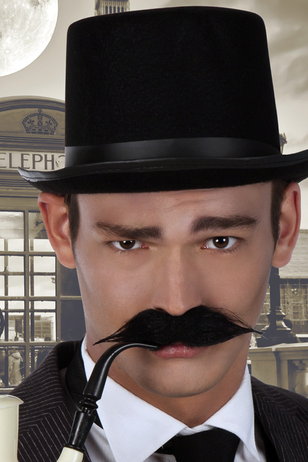 Moustache black detective