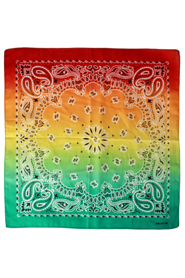 Handkerchief with color gradient red/yellow/green 