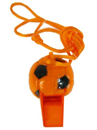 Orange referee whistle 